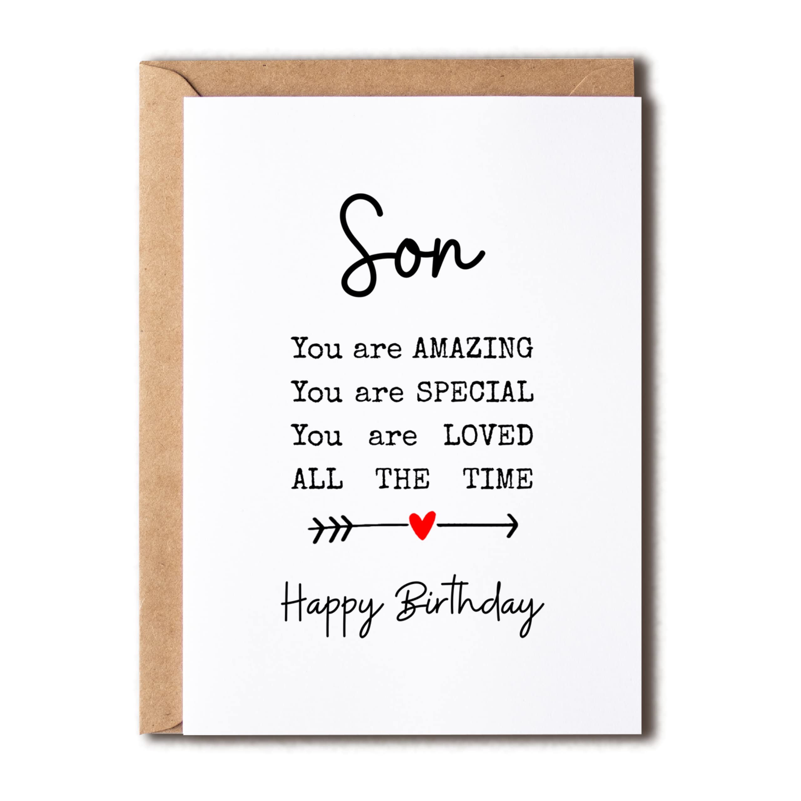 Son Birthday Card Poem Card For Son - You Are Amazing - Birthday Card For Son - Card For Son - Birthday Card Son