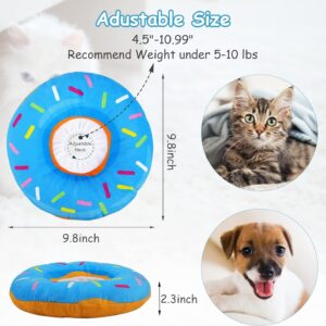 HUMLANJ Cat Cone Collar Soft, Adjustable Cat/Dog Recovery Collar, Cute Donut Kitten Cone to Stop Licking, Surgery Recovery Elizabethan Collars for Kitten Cats Puppy