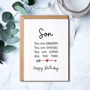 Son Birthday Card Poem Card For Son - You Are Amazing - Birthday Card For Son - Card For Son - Birthday Card Son