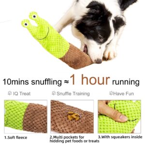 Squeaky Dog Toys Treat Dispensing Dog Puzzle Toys Stress Release Game for Boredom Enrichment Toys Stuffed Snuffle Toy Plush Puppy Chew Toy for Small Medium and Large Dogs