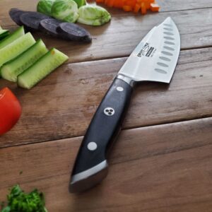 Ergo Chef 6-In Chef’s Knife Pro Series 2.0 Forged High Carbon 7Cr17Mov Stainless Steel – Ergonomic Black Pakkawood Handle