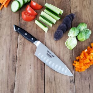 Ergo Chef 6-In Chef’s Knife Pro Series 2.0 Forged High Carbon 7Cr17Mov Stainless Steel – Ergonomic Black Pakkawood Handle