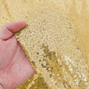 OQSQ Gold Sequin Tablecloth - 60x102 inch, Glitter Tablecloth, Sparkle Sequence Table Cover for Wedding,Birthday Party,Bridal Shower Decorations