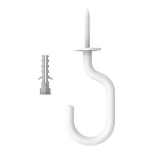 National Hardware N275-525 Modern Ceiling Hook, 3-11/32", White