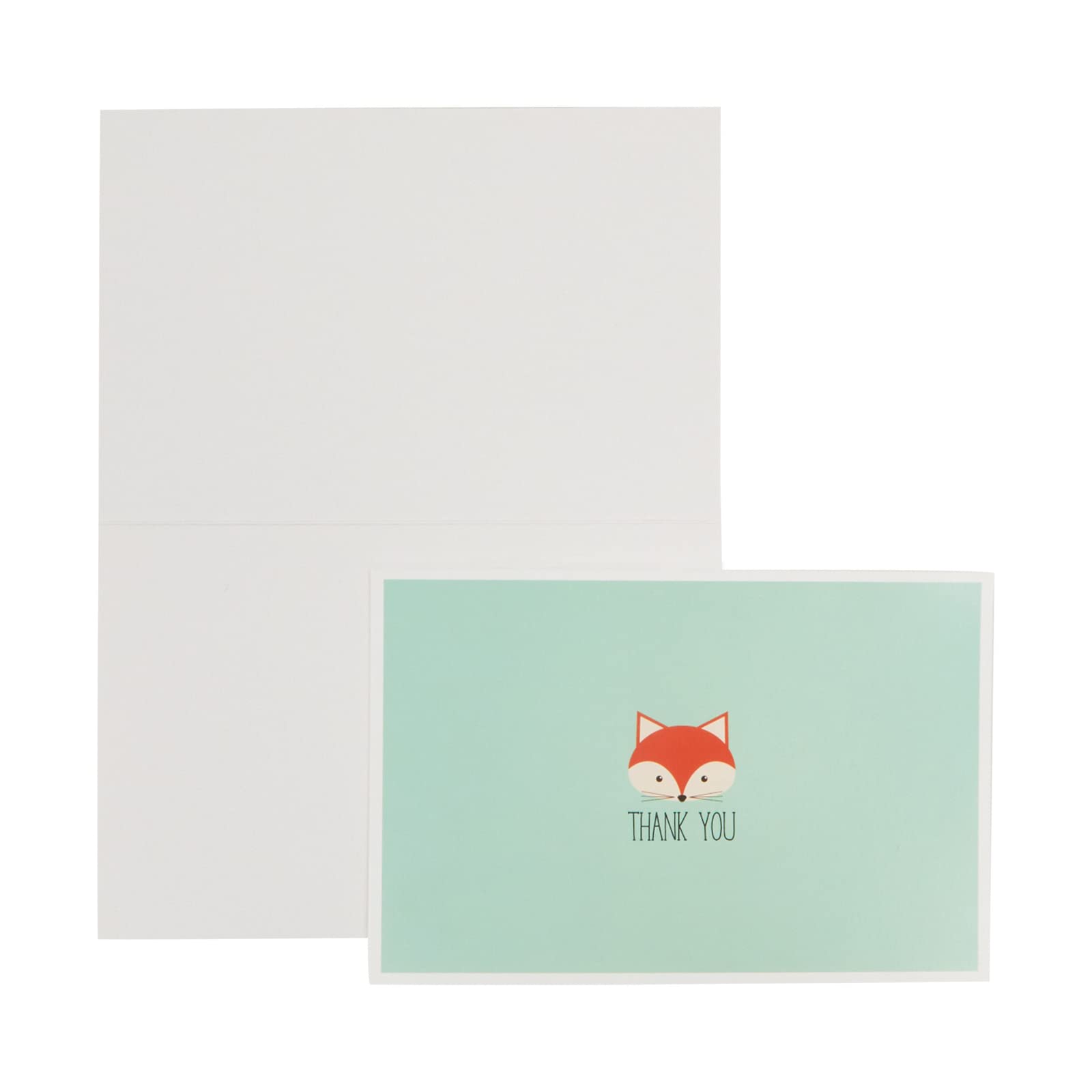 Pipilo Press Cute Thank You Cards with Envelopes for Baby Shower, Fox Designs (4x6 In, 48 Pack)