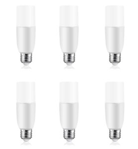 anypowk 10w led tubular light bulbs - 100 watt equivalent 1000lm, e26 base daylight 6500k non-dimmable, pack of 6