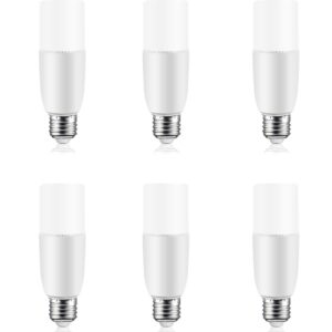 ANYPOWK 10W LED Tubular Light Bulbs - 100 watt Equivalent 1000LM, E26 Base Daylight 6500K Non-Dimmable, Pack of 6