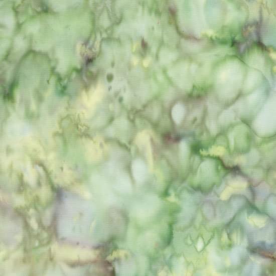 Cotton Batik Sprout Green Mottled Hand-Dyed Mottles Bali Batiks Cotton Fabric by The Yard (D172.21)