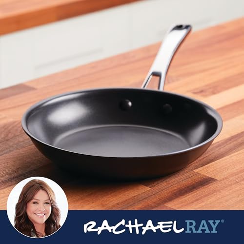 Rachael Ray Cook + Create Hard Anodized Nonstick Frying Pan/Skillet, 10 Inch - Black