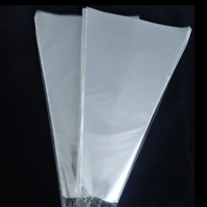 100 Pcs Clear Plastic Flower Cellophane Bags Transparent Bouquet Sleeves Rose Packaging Bags Floral Wrapping Bags for Valentines Day