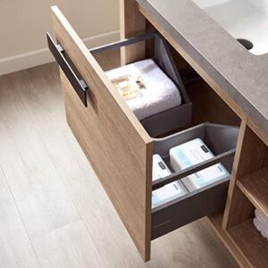 VINNOVA Carcastillo Bathroom Vanity, North American Oak