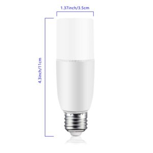 ANYPOWK 10W LED Tubular Light Bulbs - 100 watt Equivalent 1000LM, E26 Base Daylight 6500K Non-Dimmable, Pack of 6