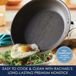 Rachael Ray Cook + Create Hard Anodized Nonstick Frying Pan/Skillet, 10 Inch - Black