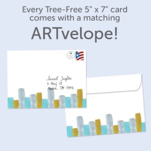 Tree-Free Greetings - Graduation Greeting Cards - Artful Designs - 2 Cards + Matching Envelopes - Made in USA - 100% Recycled Paper - 5"x7" - WooHoo Congrats (GT60464)