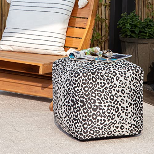 Anji Mountain 100% Handmade & Handcrafted Comfortable Home Décor Outdoor Pouf Ottoman Footrest for Living Room, Bedroom, Nursery, Kidsroom, Patio Furniture - (18" x 18" x 18"- Gray)