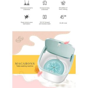 Perezy Electric Washing Machine Portable USB Underwear Cleaning Machine Socks Baby Clothes Compact Wash Machine-White