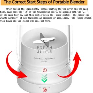 Personal Size Blender, Portable Blender, Battery Powered USB Blender Small Blender, Blender, Hand Blender, Cup Blender