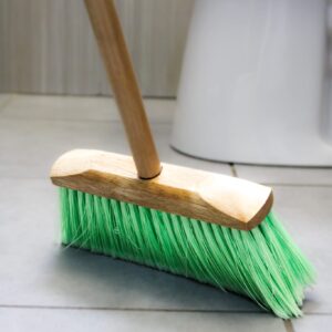 BLYSK Indoor/Outdoor Heavy Duty Wooden Broom Brush, Sweeper, Head Replacement Soft bristles, Great use for Home, Kitchen, Room, Office, Patio, Deck Floor (Broom Head)