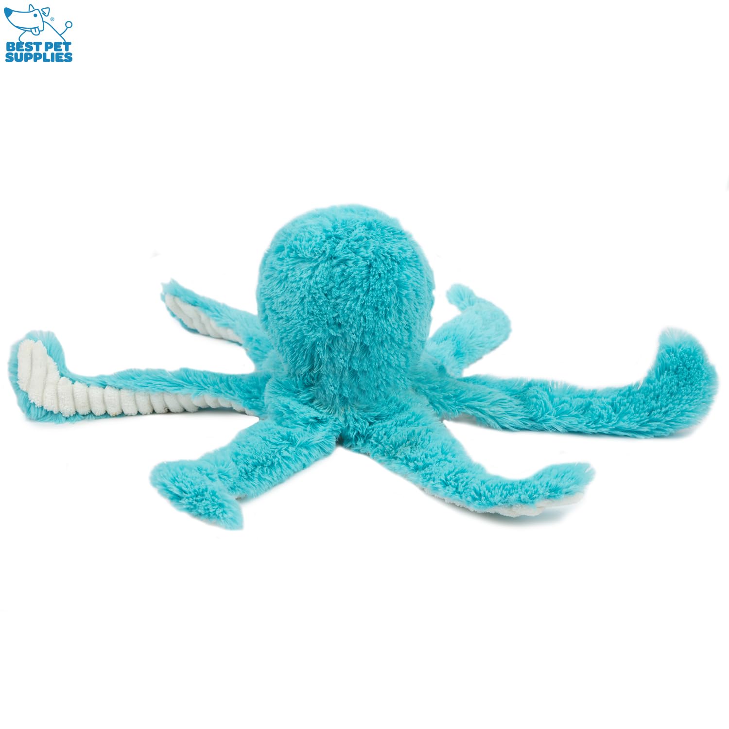 Best Pet Supplies OctoMutant Crinkle Plush Dog Toys for Interactive Play, Puppy and Senior Indoor Play, Colorful Octopus Toy Shape, Soft Head Stuffing, Cute and Cuddly