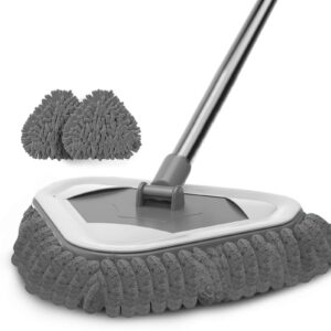 microfiber mops | baseboard duster with washable microfiber pad,triangle dust mop, wet or dry floor cleaning, washable chenille pad shenyang