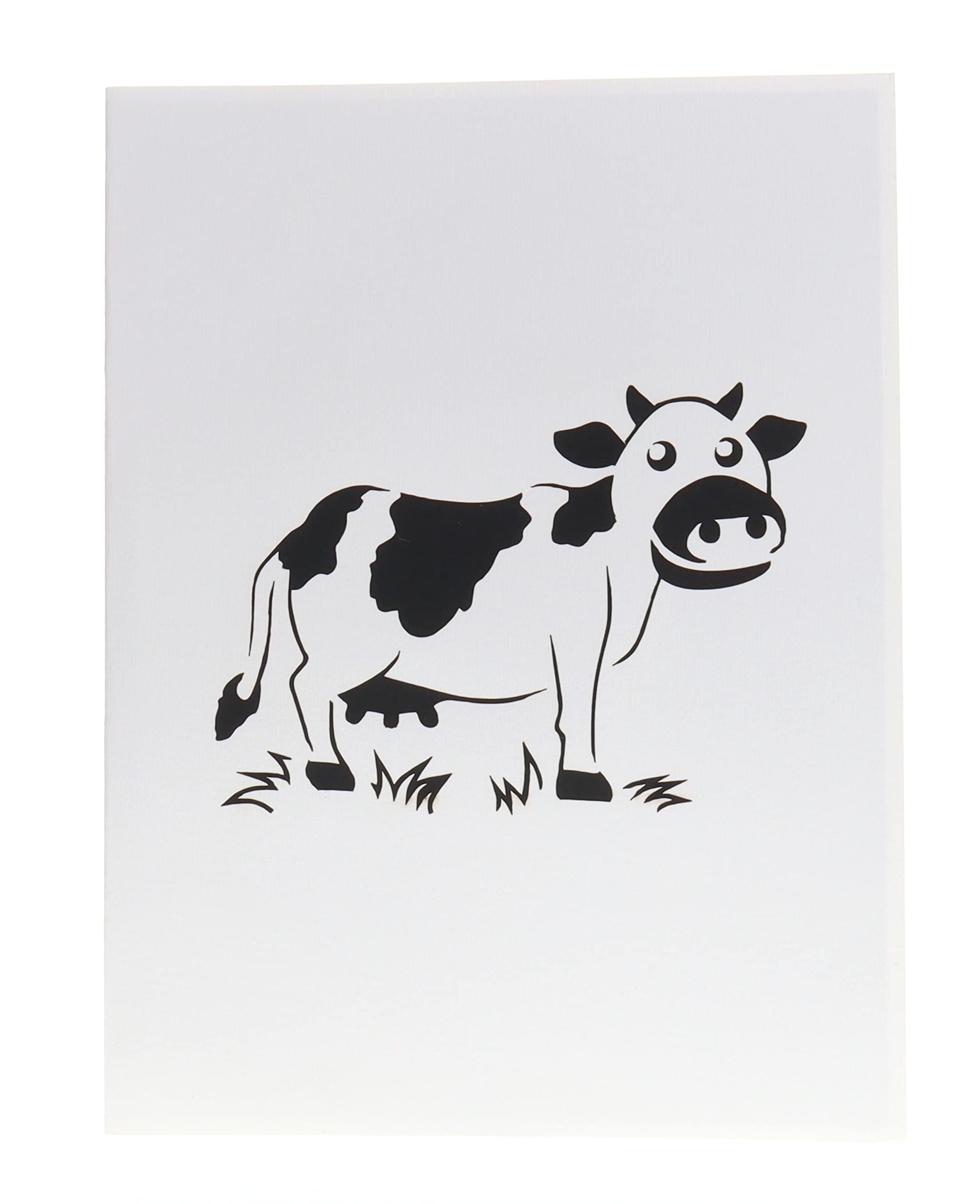 iGifts And Cards Awesome Dairy Cow 3D Pop Up Greeting Card - Retirement Thank You Card, Cute Farm Animal Themed Card, Housewarming Gift, Funny Happy Birthday Mom Card, Friendship Card