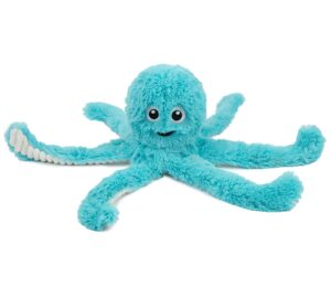 best pet supplies octomutant crinkle plush dog toys for interactive play, puppy and senior indoor play, colorful octopus toy shape, soft head stuffing, cute and cuddly