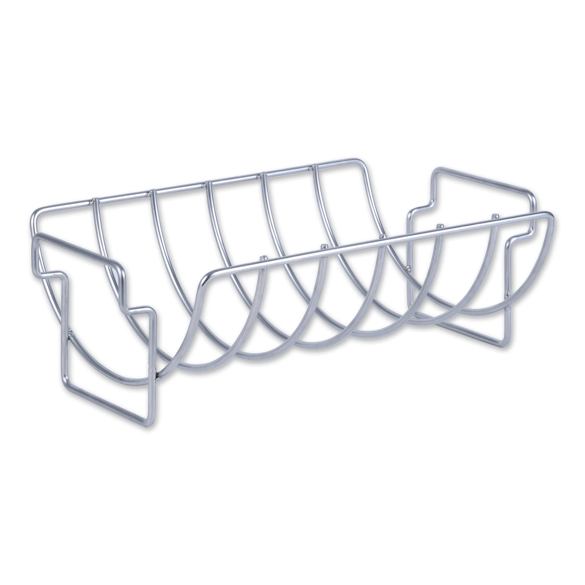 RSVP International Kitchen Roasting Pan Collection Durable Dishwasher Safe Stainless Steel, Reversible Rib/Roast Rack, 15.75x9.75x5.25"