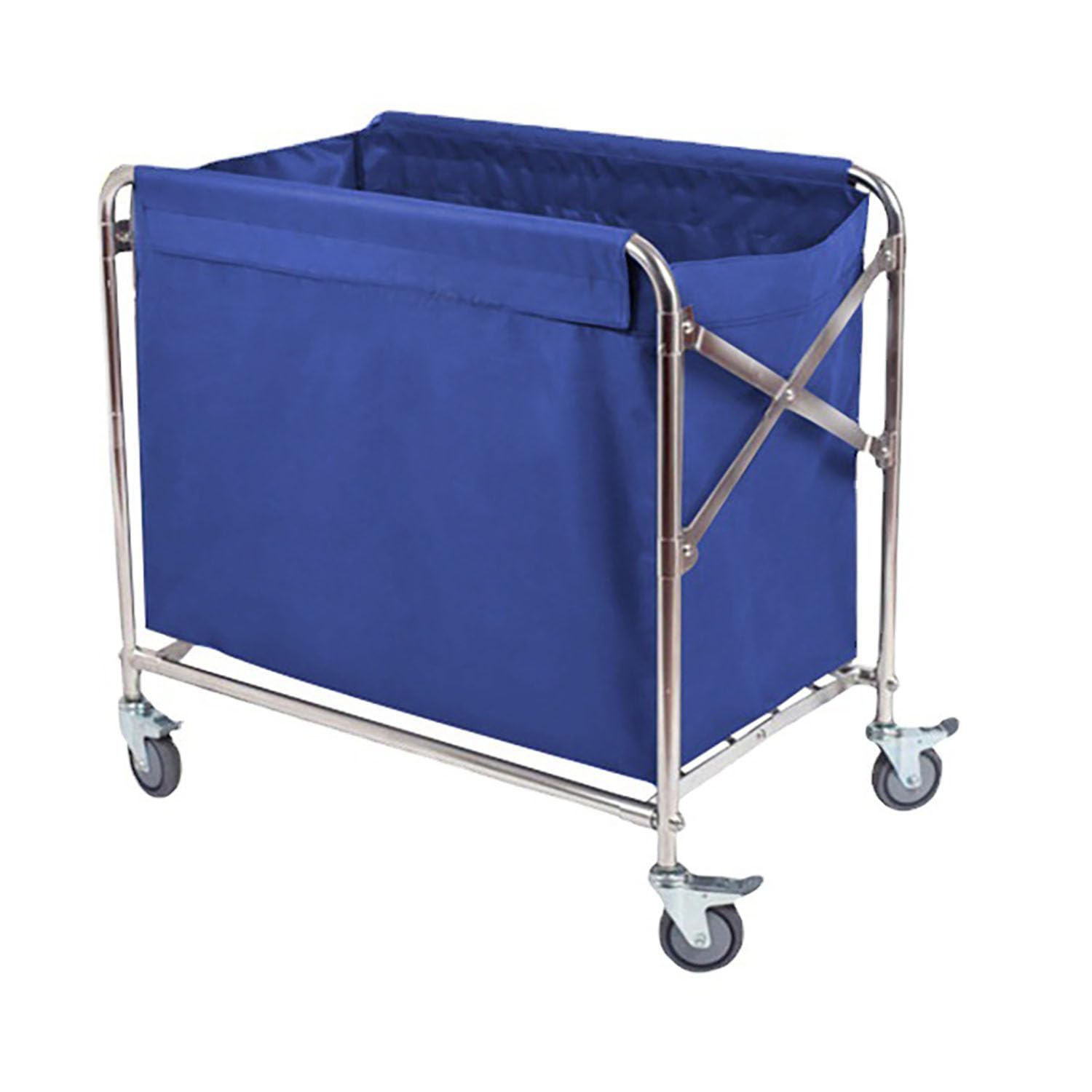 Collapsible Laundry Cart with Wheels Commercial 12 Bushel Folding Laundry Basket, Heavy Duty Rolling Laundry Hamper with Removable Waterproof Oxford Bag and Reinforced Steel Frame, 330 lbs Load ﻿