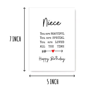 Niece Birthday Card Poem Card For Niece - You Are Loved All The Time - Birthday Card For Niece - Card For Niece - Birthday Card Niece