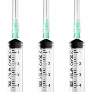 5ml Disposable Syringes with 21Ga 1.5 Inch Needle Dispensing Tools Industrial Lab Supplies,Individual Package (20)