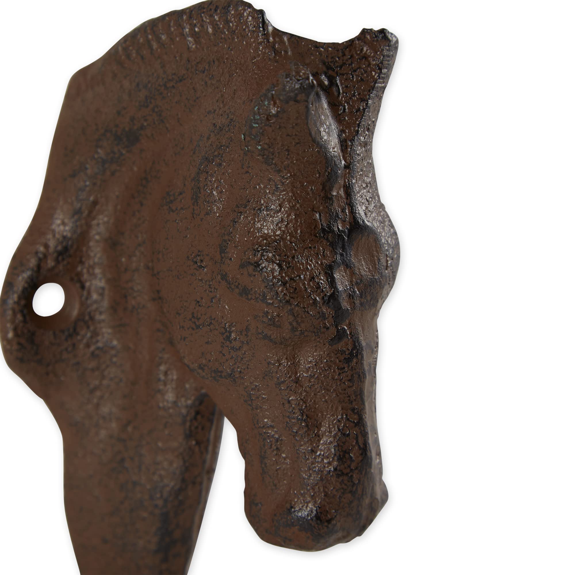 DII Cast Iron Collection Decorative Wall Hook Set, Horse, 3 Count