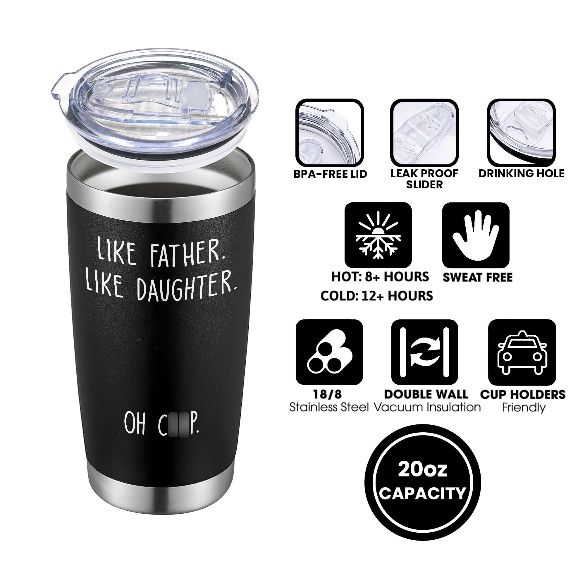 Dad Gifts from Daughter - Gifts for Dad from Daughter - Dad Christmas Gifts from Daughter, Christmas Gifts for Dad from Daughter - Birthday Gifts for Dad - Father Gifts, Papa Gifts - 20 Oz Tumbler