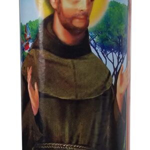 Saint Francis of Assisi (San Francisco de Assisi) Brown Pillar Devotional Candle