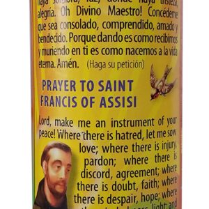 Saint Francis of Assisi (San Francisco de Assisi) Brown Pillar Devotional Candle