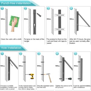 SunEegral Clothes Drying Rack Folding Indoor,Laundry Room Organization,Wall Mounted Drying Racks for Laundry,Laundry Drying Rack Collapsible,Laundry Drying Rack,Retractable Clothesline