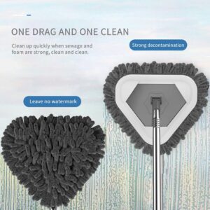 Microfiber Mops | Baseboard Duster with Washable Microfiber Pad,Triangle Dust Mop, Wet or Dry Floor Cleaning, Washable Chenille Pad Shenyang