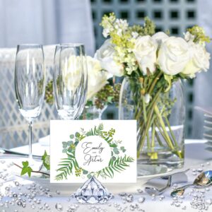 1624 Piece Diamond Place Card Holders Decorations includes 24 Pieces Acrylic table Number Holders for Wedding and 1600 Pieces Crystal Confetti Clear Diamond for Party Weddings