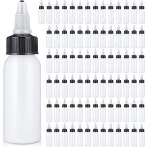 epakh 80 pieces plastic squeeze bottle with twist top cap dispensing bottles small round ldpe bottle 1 oz/ 30 ml squeeze condiment bottles for crafts, household, kitchen, lab dispensing