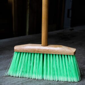 BLYSK Indoor/Outdoor Heavy Duty Wooden Broom Brush, Sweeper, Head Replacement Soft bristles, Great use for Home, Kitchen, Room, Office, Patio, Deck Floor (Broom Head)