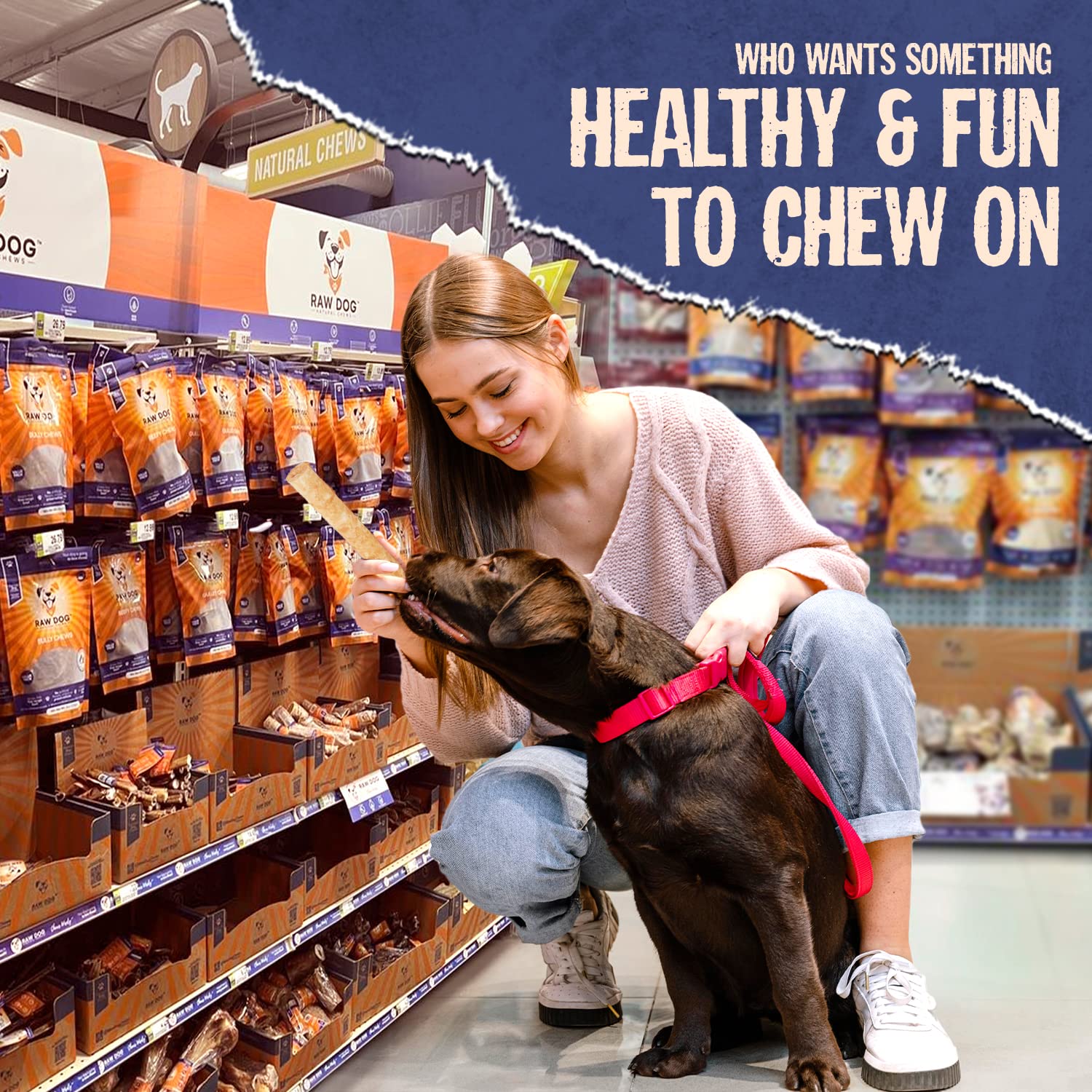 Raw Dog Collagen Chew Sticks for Dogs, 5IN-100% Beef,Grass Fed Non-GMO Premium Odor Free Dog Chews – All Natural Dog Treats Low Fat and High Protein Dental Treats