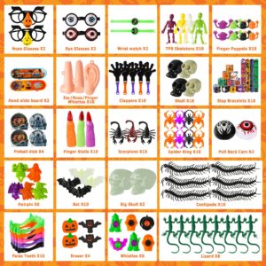 Thuodo 288 PCS Halloween Party Favors Toys Assortment for Kids, Kids Prizes in Bulk Trick-or-Treat Goodie Bag Fillers Pinata Filler School Classroom Rewards Halloween Toys