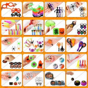 MGparty 200 Pcs Halloween Party Favors Bulk For Kids and Adult, Halloween Party Favors Prizes Box Toy Assortment, Carnival Game Prizes,Treasure Box Toys for Classroom,Birthday Gifts,Fidget Toys