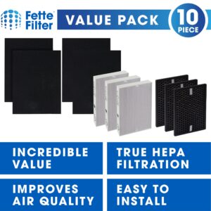 Fette Filter - Air Purifier Replacement True HEPA Filter Kit Compatible with Honeywell InSight Air Purifiers Model HPA5300B HPA5350 & PowerPlus HPA3300 HRF-R3, HRFSC1 Filter S HRF-A300