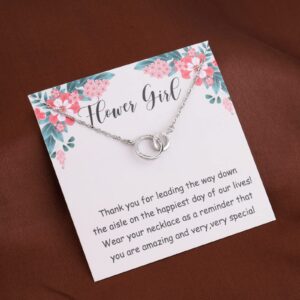 TGBJE Flower Girl Gifts Flower Girl Necklace Bridesmaid Proposal Gifts Wedding Gifts Brdial Party Gift Flower Girl Proposal Gift (flower girl ne)