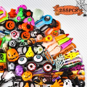 Thuodo 288 PCS Halloween Party Favors Toys Assortment for Kids, Kids Prizes in Bulk Trick-or-Treat Goodie Bag Fillers Pinata Filler School Classroom Rewards Halloween Toys