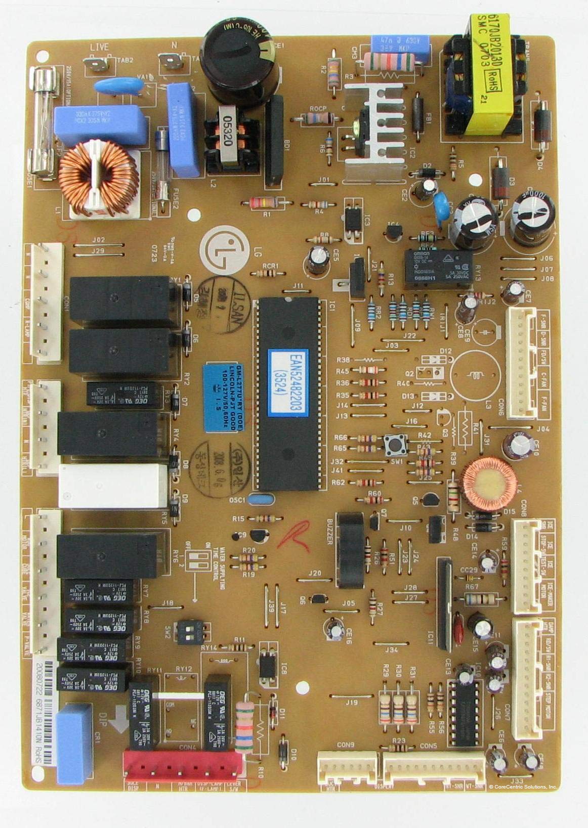 CoreCentric Remanufactured Refrigerator Control Board Replacement for LG 6871JB1410N