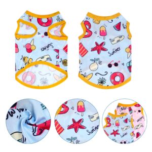 Dxhycc 5 Pieces Dog Shirts Pet Printed Puppy Clothes Soft Dog Sweatshirt Pullover Dog T Shirts Summer Puppy Clothes Dog Outfits for Small Medium Dogs and Cats Apparel (Small)