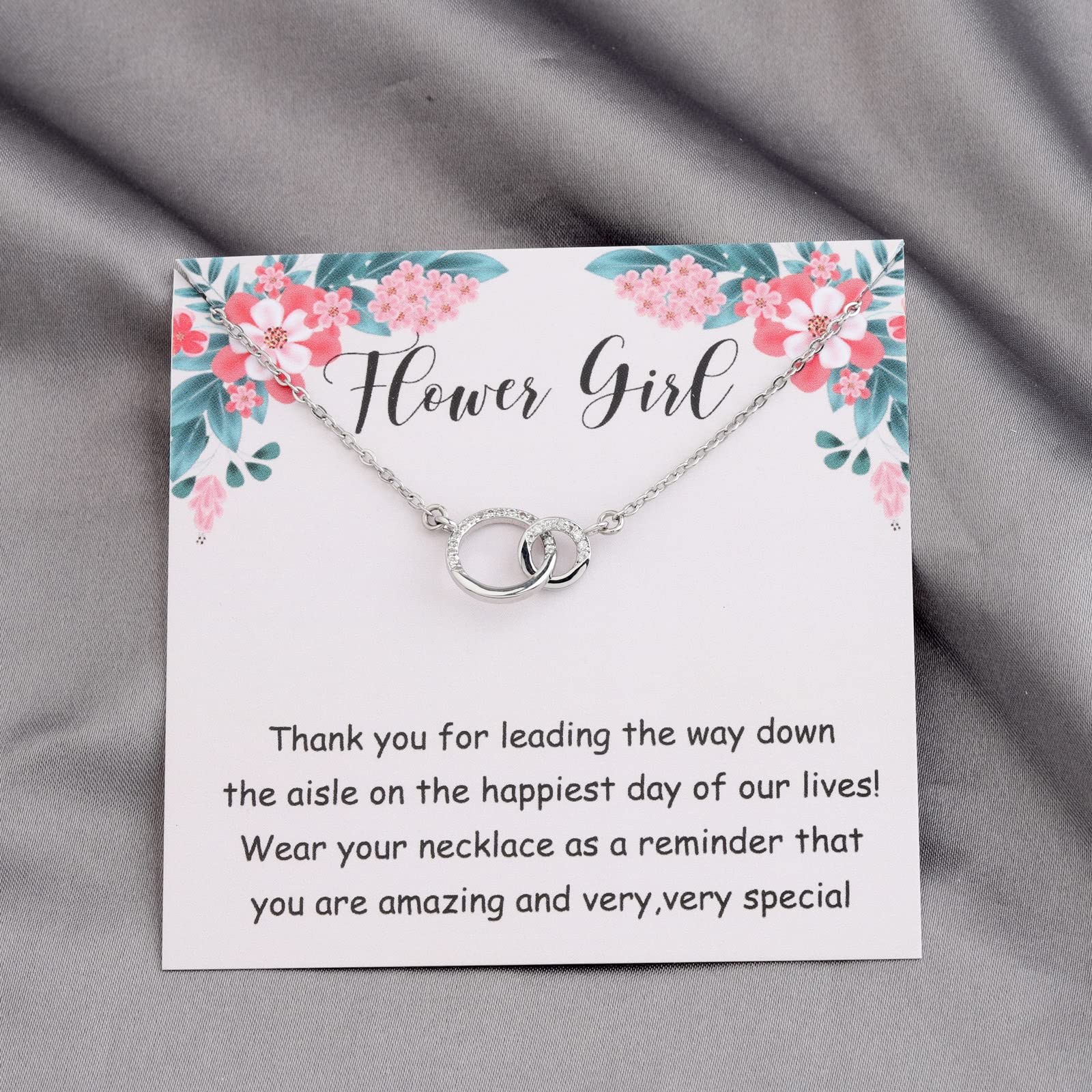 TGBJE Flower Girl Gifts Flower Girl Necklace Bridesmaid Proposal Gifts Wedding Gifts Brdial Party Gift Flower Girl Proposal Gift (flower girl ne)