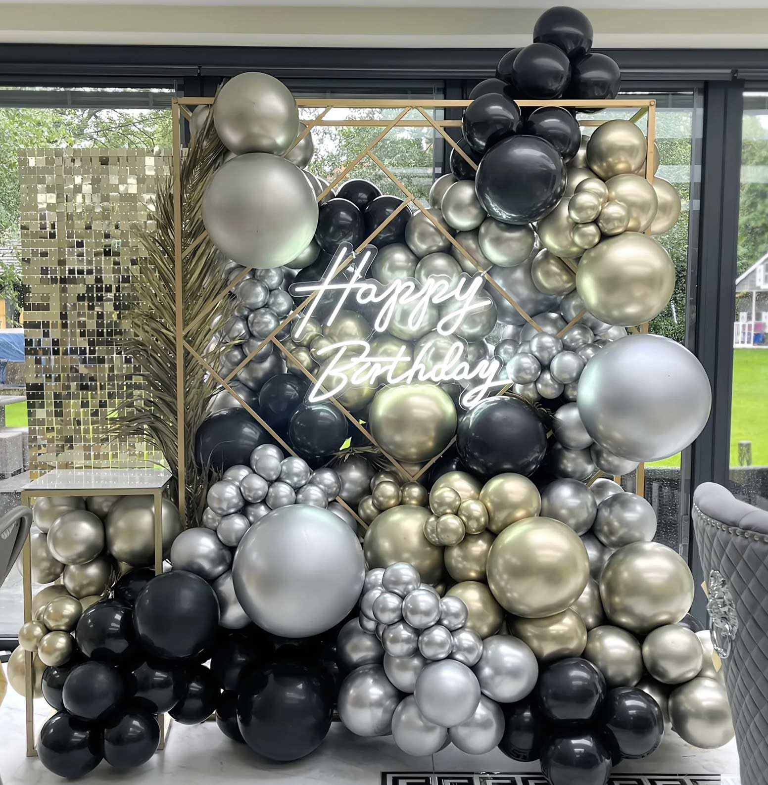 10pcs 18 inch Metallic Gold Balloons, Thick Latex Chrome Helium Balloons for Birthday Family Party Wedding Party Baby Shower Decoration Supplies