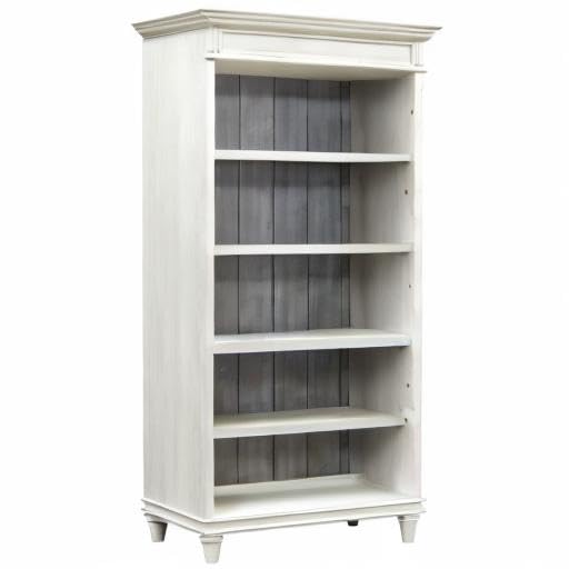 Martin Furniture Hartford Open Wood Bookcase, Storage Cabinet, Office Shelves, White (IMHF4078W)